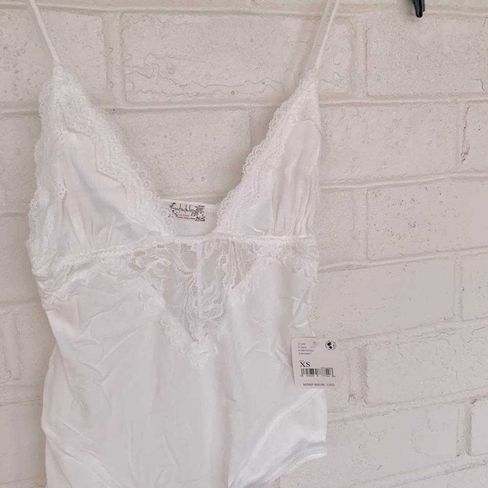 NWT Free People Intimately Perfect Pima Bodysuit in White XS - Picture 4 of 11